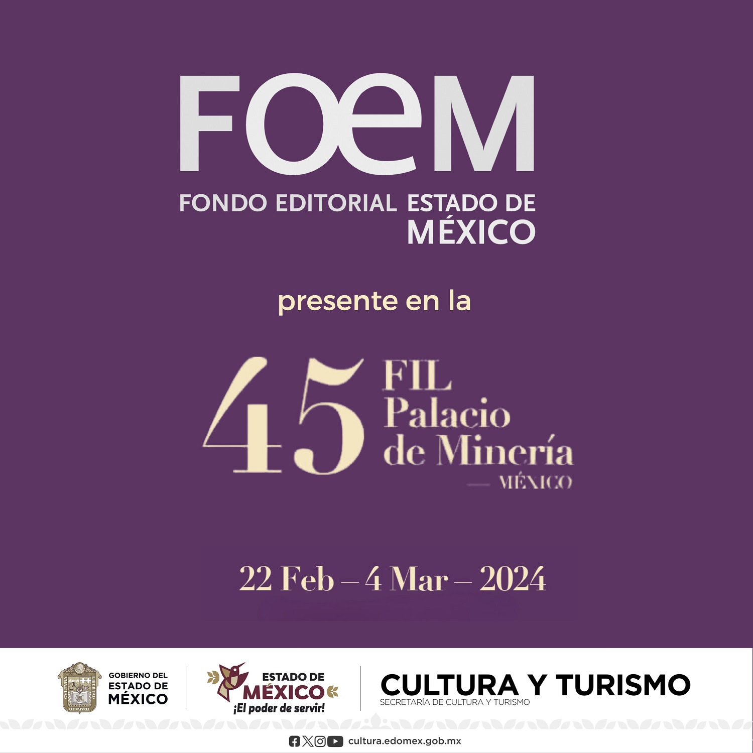 FOEM participará activamente en la 45ª Feria Internacional del Libro del Palacio de Minería